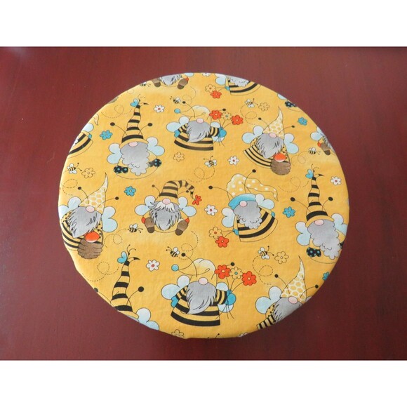 Kitchenaid Bowl Cover Bee Gnomes Reversible Mixer Cover With Pink Poppies - Picture 3 of 5
